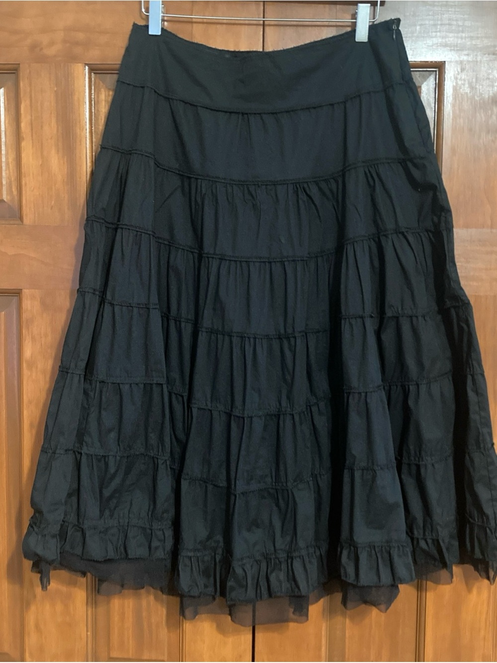 Infinitif Paris Black Tiered A-Line Skirt Women’s size EU 44 US medium France